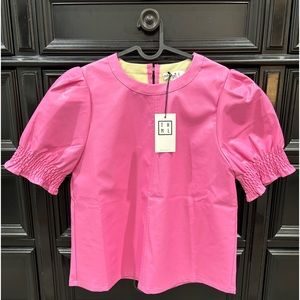 THML Pink “Pleather” Blouse - NWT!